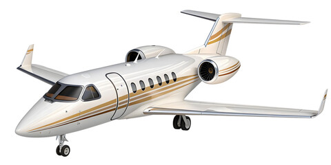 Luxury Private Jet Cartoon Toy : A gleaming private jet sits gracefully, exuding elegance and sophistication with its sleek design, poised for takeoff, symbolizing high-end travel and business
