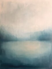 a serene abstract blurred gradient background in soft, muted colors, reminiscent of a watercolor painting of a tranquil landscape.