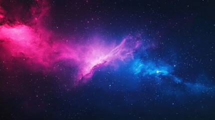 Fototapeta premium Vibrant Colorful Cosmic Nebula in Deep Space with Stars and Gas Clouds Creating a Stunning Visual of the Universe's Beauty and Mystery