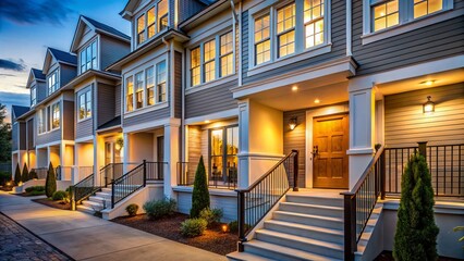Fototapeta premium New Townhouse Interior: Entrance & First Floor - Real Estate Photography