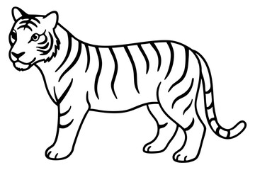 Obraz premium Elegant Tiger Sketch