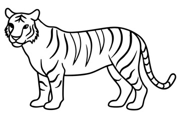 Obraz premium Elegant Tiger Sketch