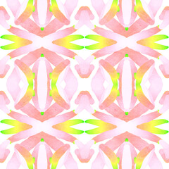 Abstract seamless pattern with watercolor drawing