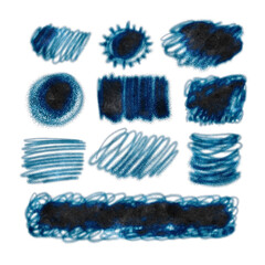 Design elements. Doodle-style hatched backgrounds.