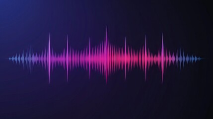 Minimalist purple and blue gradient soundwave logo with subtle pink and red accents, perfect for music streaming and digital media branding.