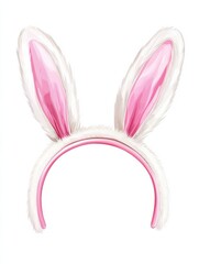 Fototapeta premium isolated bunny ear headband illustration easter costumes accessories available various styles designs vector