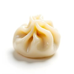 chinese dumplings on white background