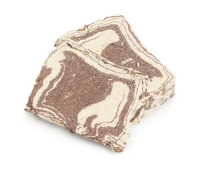 two pieces of halva isolated.