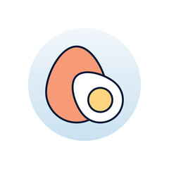 Boiled egg Vector icon