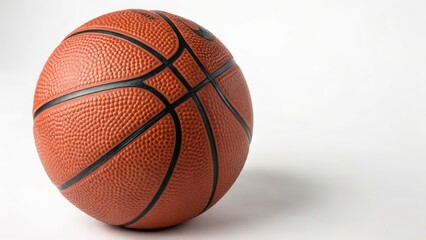 Fototapeta premium Orange Basketball on White Background