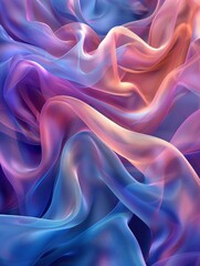 Obraz premium Silk's weightless folds capture serene beauty, enhanced by soft lighting for a surreal effect