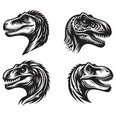 dinosaur head vector illustration. dinosaur skull