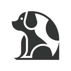 Dog silhouette vector illustration art design. Dog head logo icon set. Dog Sign symbol logo icons. 