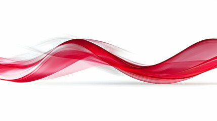 Abstract red wave design, white background, website banner
