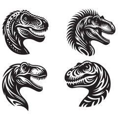 dinosaur head vector illustration. dinosaur skull