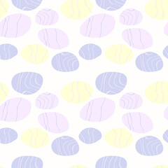 seamless pattern with seashells and stones