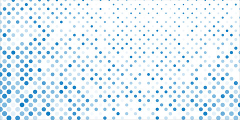 Vector abstract blue background frame of geometric shapes. Circular ornament. Pattern of dots, particles, molecules, fragments. Poster modern