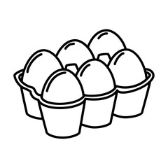eggs in package outline illustration
