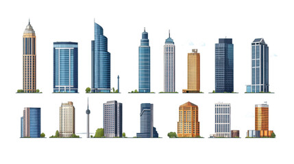 Obraz premium Modern Skyscraper Icons