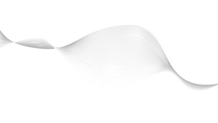 Thin wavy line abstract background. Wavy line horizontal divider outline minimalist background. Technology, data science, geometric border. Isolated on white background. Vector illustration.
