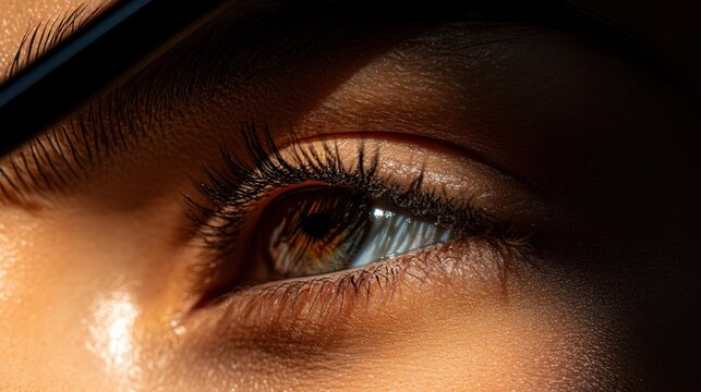 A beauty influencer showing off eyebrow grooming techniques.