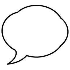 Fototapeta premium Speech Bubbles in Elegant Outline Style