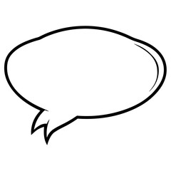 Speech Bubbles in Elegant Outline Style