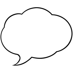 Speech Bubbles in Elegant Outline Style