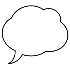 Speech Bubbles in Elegant Outline Style