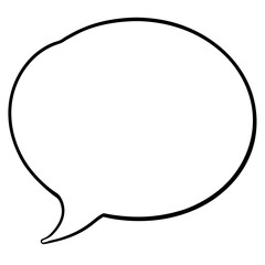 Speech Bubbles in Elegant Outline Style