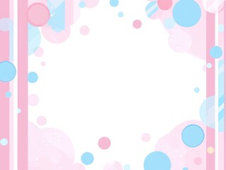 Pastel Pink and Blue Abstract Bubble Background