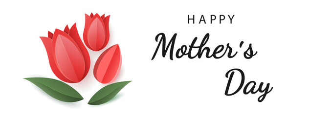 Happy Mother's Day background. Greeting card with flowers decoration for Mom's day. Mother,s  Day concept for templates,banner,poster,invitation,web banner.