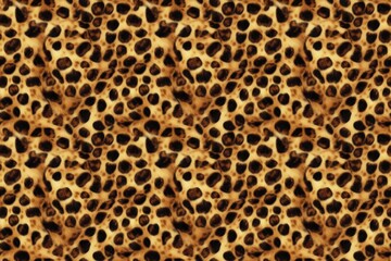 Realistic Painterly Leopard Print with Soft Fur Texture and Rosettes