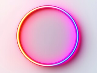 Obraz premium Neon Glow Toggle Switch Design with 3D Edges and UI Elements