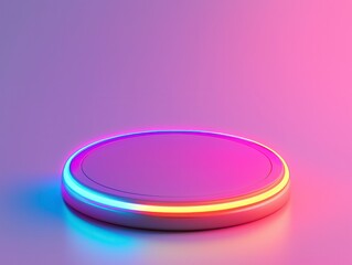 3D Neon Toggle Switch with Glow Edges and Modern Design