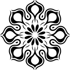 Fototapeta premium Mandala Stencil Vector Design, Intricate Mandala Stencil Art, Circular Mandala Stencil Vector, Decorative Mandala Template Design, Floral Mandala Stencil Vector, Traditional Mandala Vector Art, Abstra