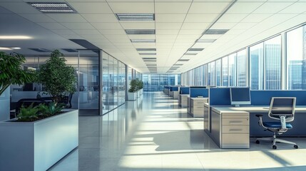 Modern Office Space with City View