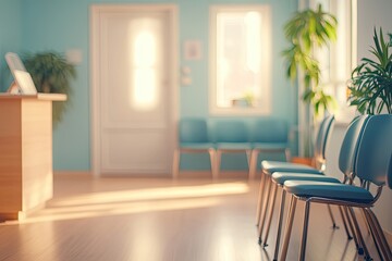 Fototapeta premium Calm and bright waiting room interior