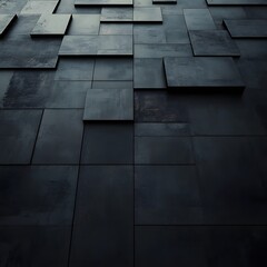 Geometric black and grey tiled flooring layout