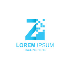 Obraz premium letter z logo design for town or building with creative illustration