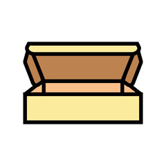 mailer box cardboard packaging color icon vector illustration