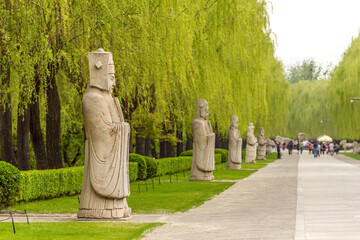 Warrior statues in the Ming Tombs, Beijing, China