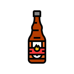 hot sauce condiment color icon vector illustration