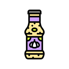 garlic sauce condiment color icon vector illustration
