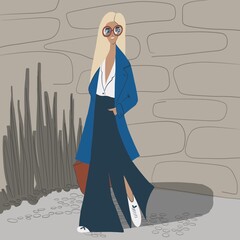 fashion model in sunglasses