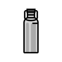 water bottle titanium color icon vector illustration