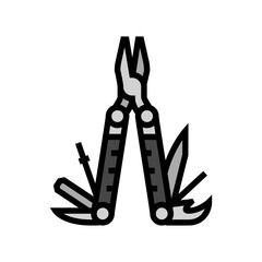 multi tool titanium color icon vector illustration