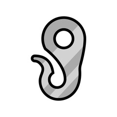 backpacking shovel titanium ultralight color icon vector illustration