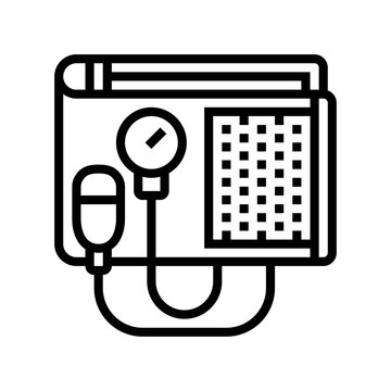 black and white blood pressure monitor clip art preview