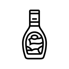 ranch dressing condiment line icon vector illustration